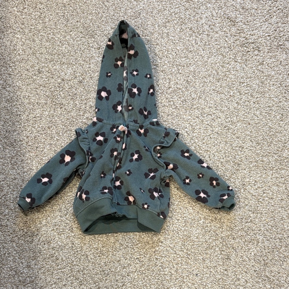Floral Hooded Jacket (Newborn)